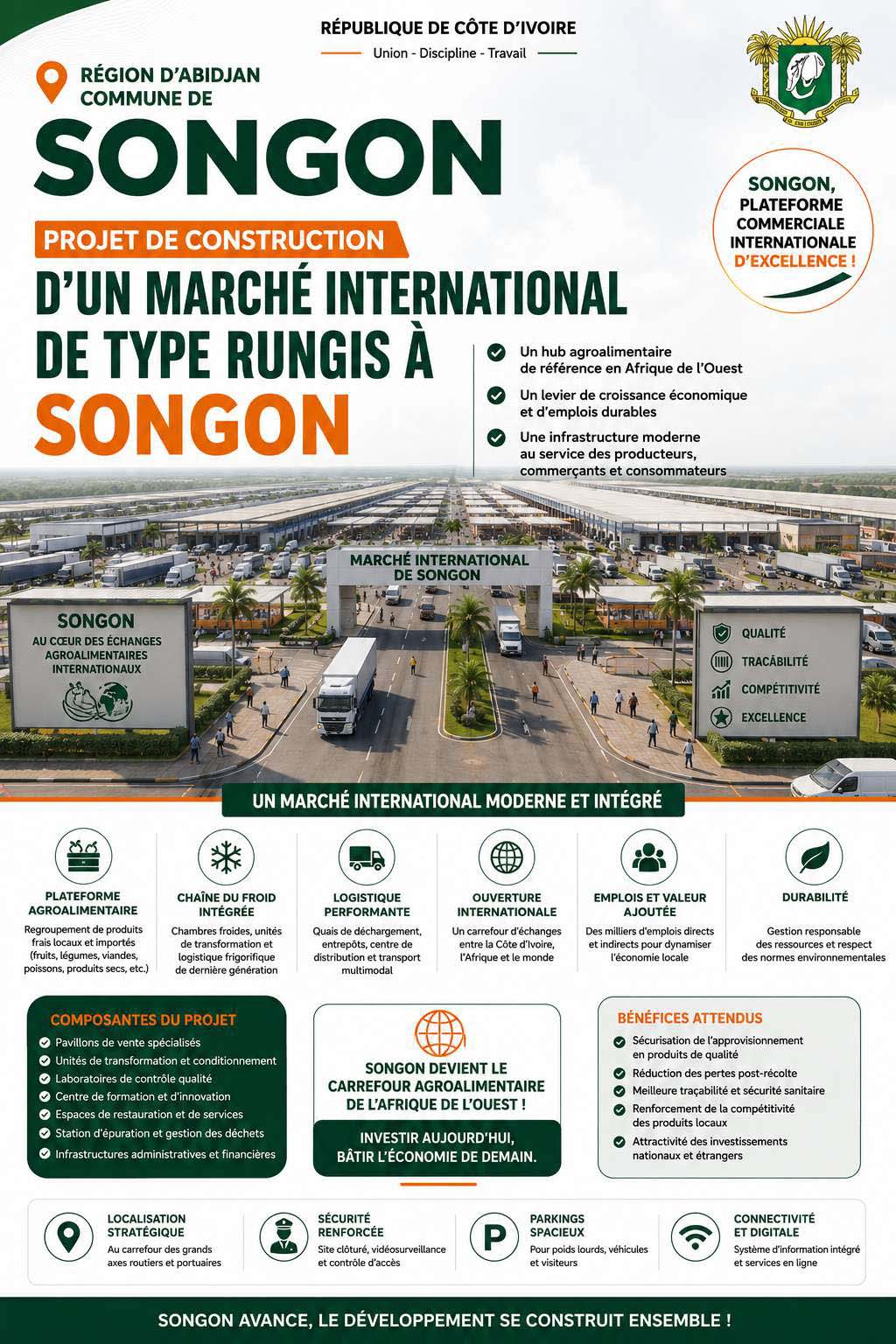 Construction d'un marché international à SONGON CI